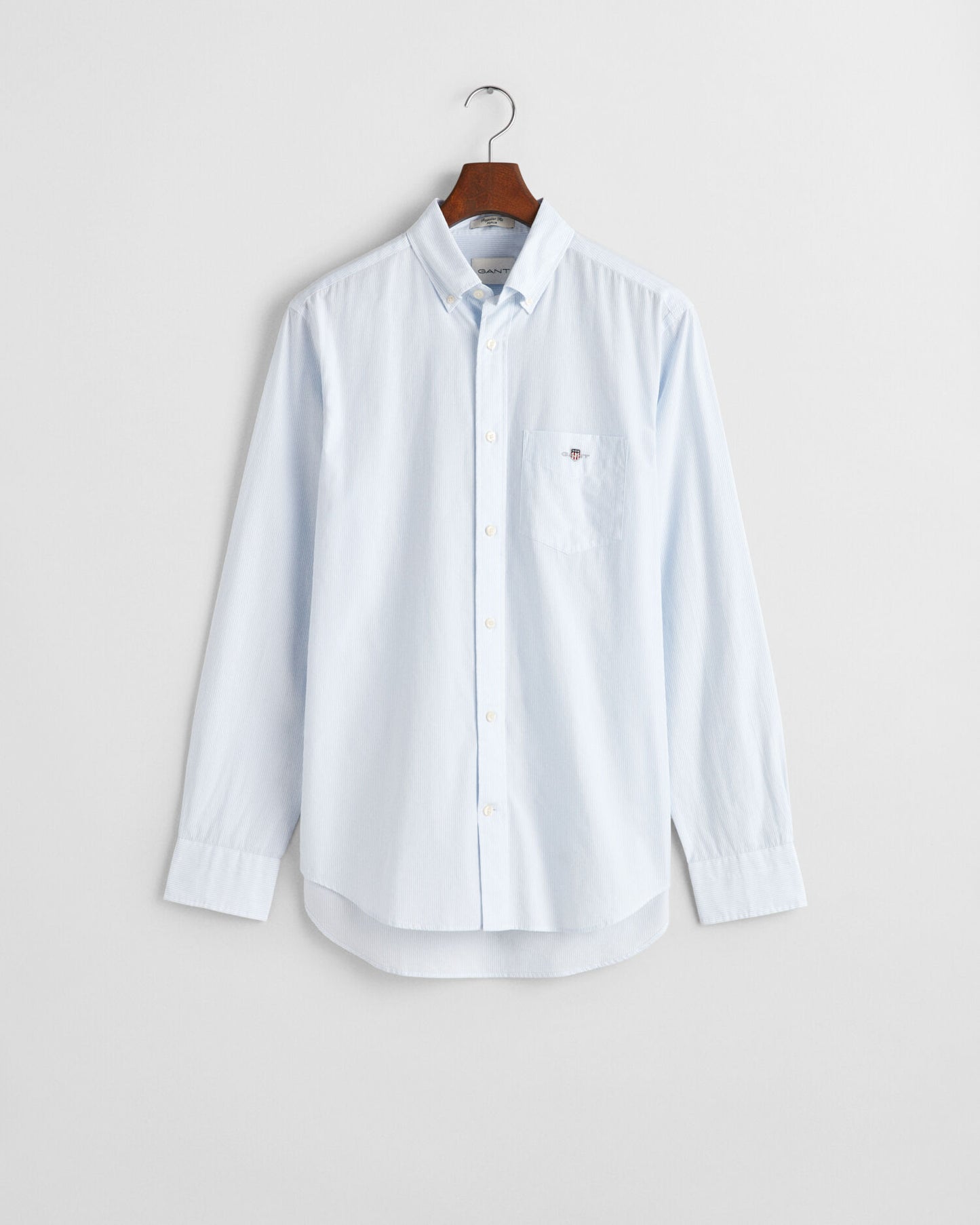 Chemise Popeline Classique Rayée Coupe Droite