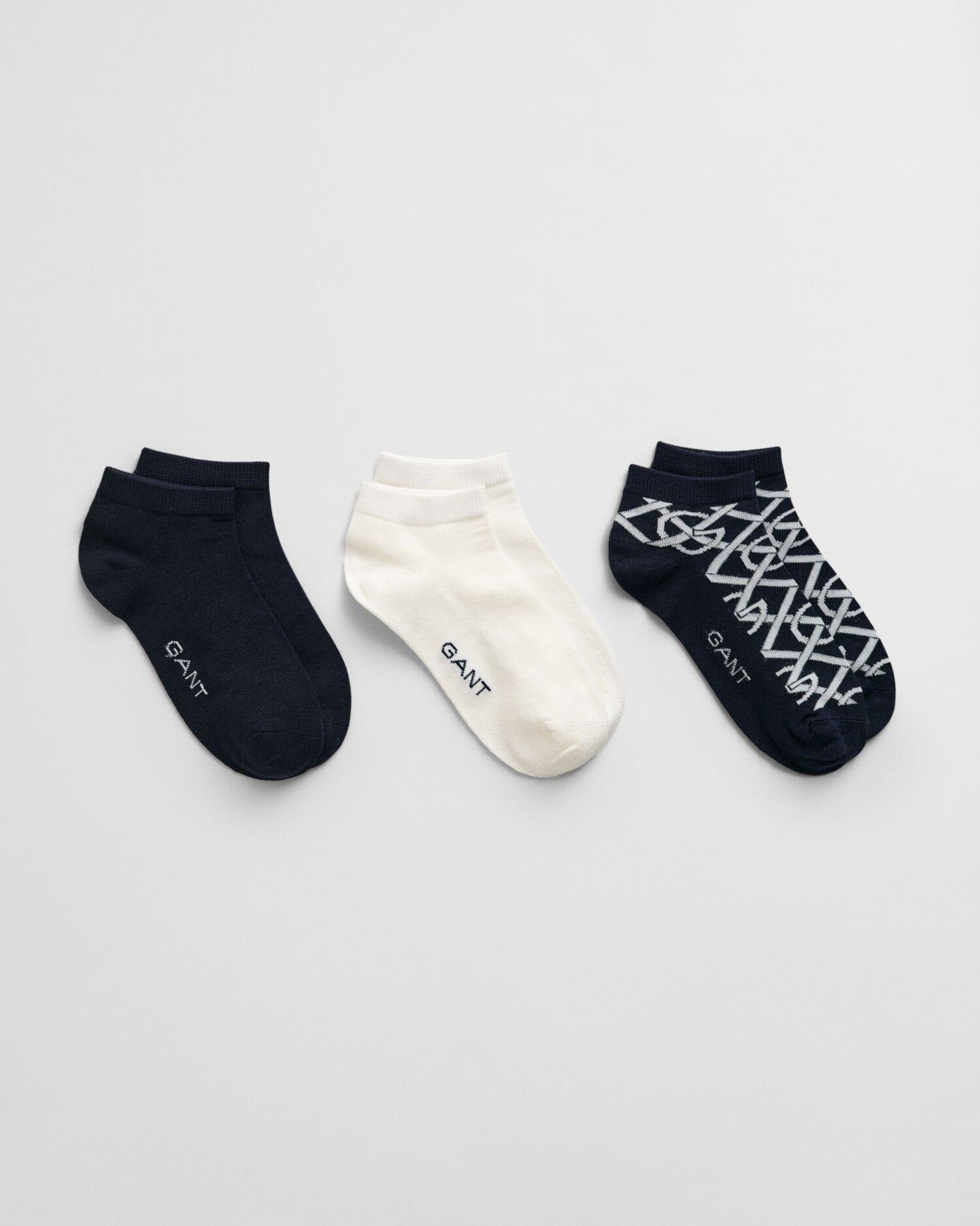 3er-Pack Monogramm-Knöchelsocken