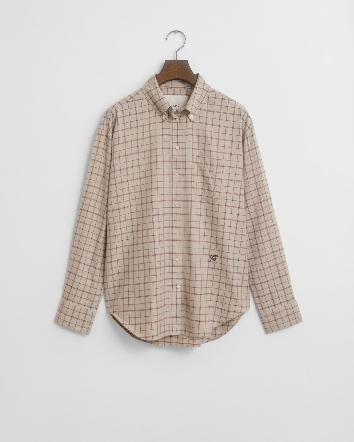 Chemise en flanelle brossée à carreaux coupe décontractée