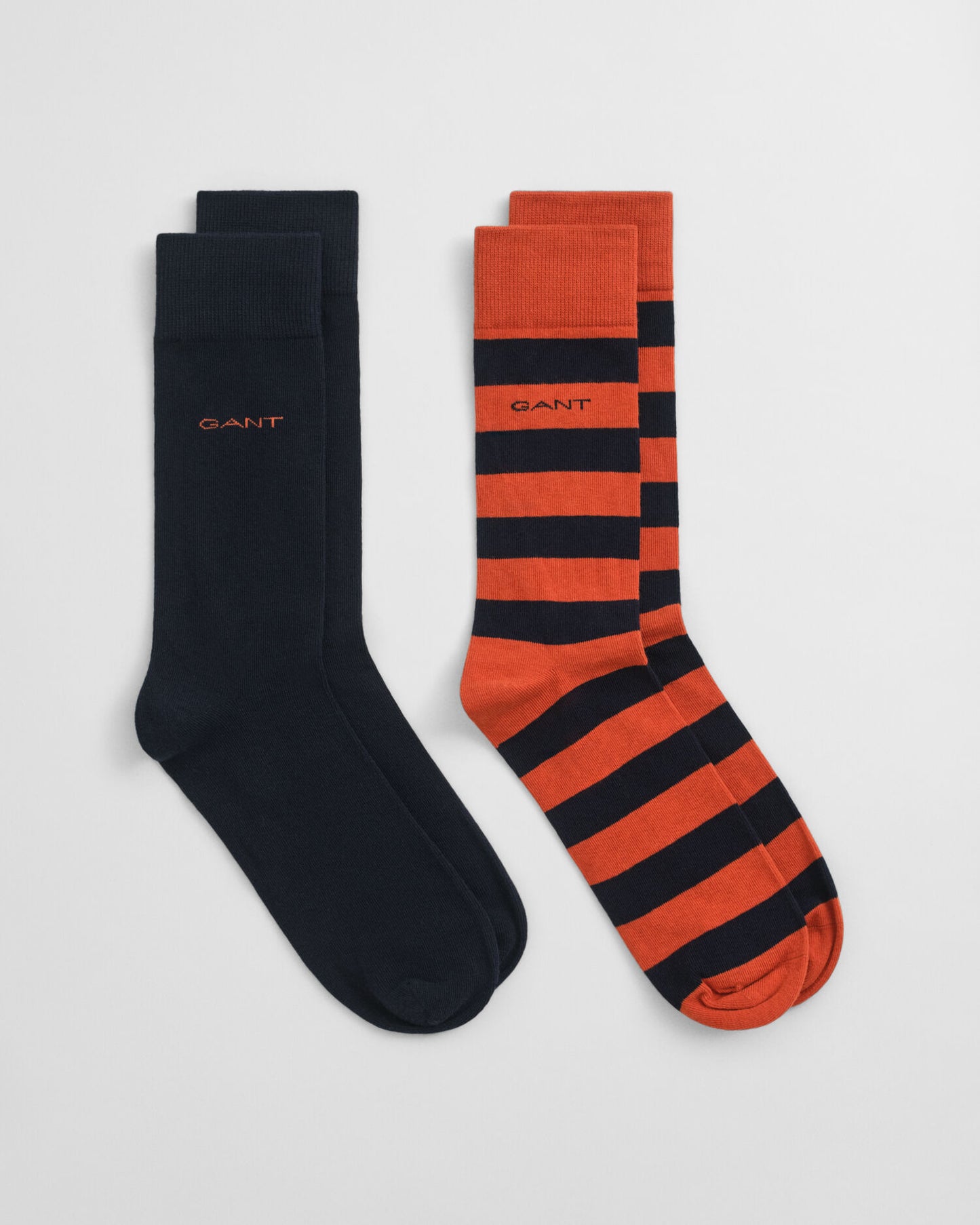 Lot de 2 paires de chaussettes unies et rayées