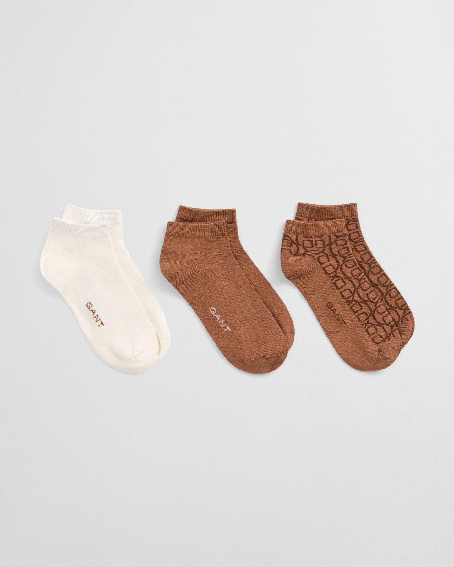 3er-Pack Monogramm-Knöchelsocken