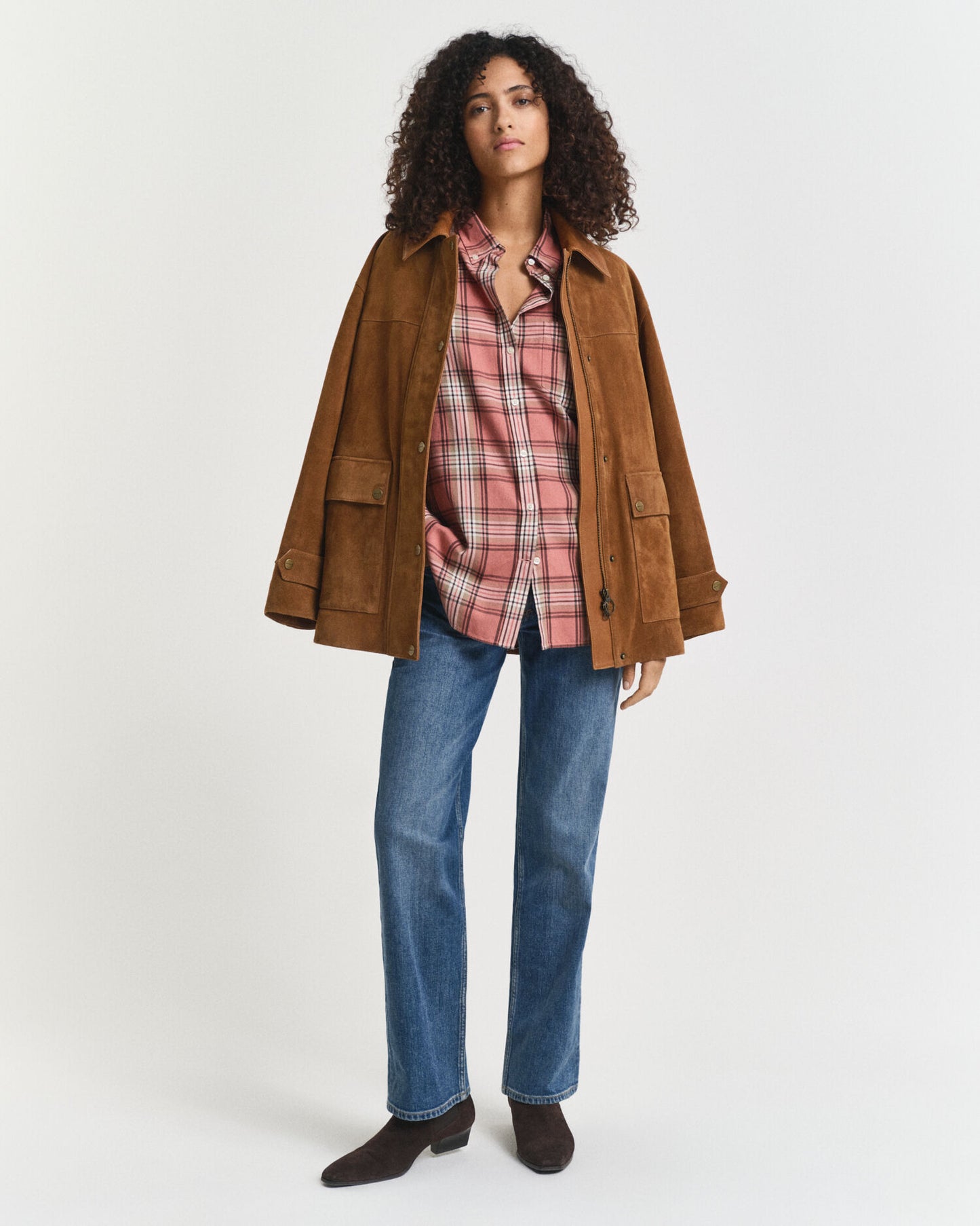 Chemise à carreaux en flanelle coupe décontractée