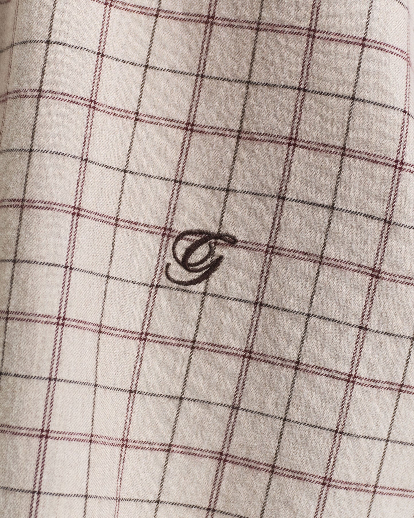 Chemise en flanelle brossée à carreaux coupe décontractée