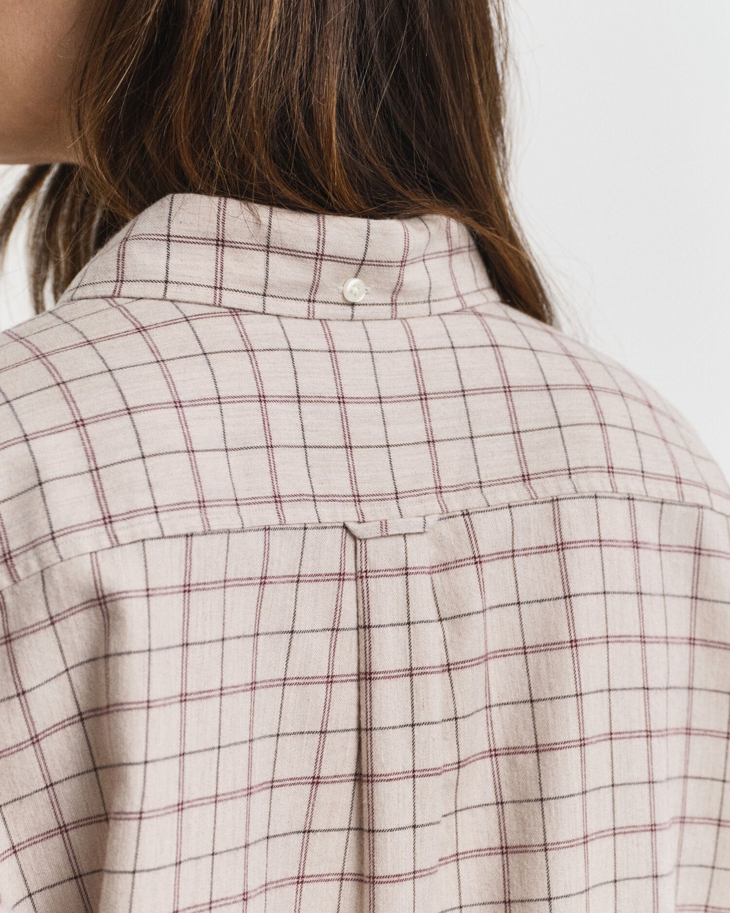 Chemise en flanelle brossée à carreaux coupe décontractée