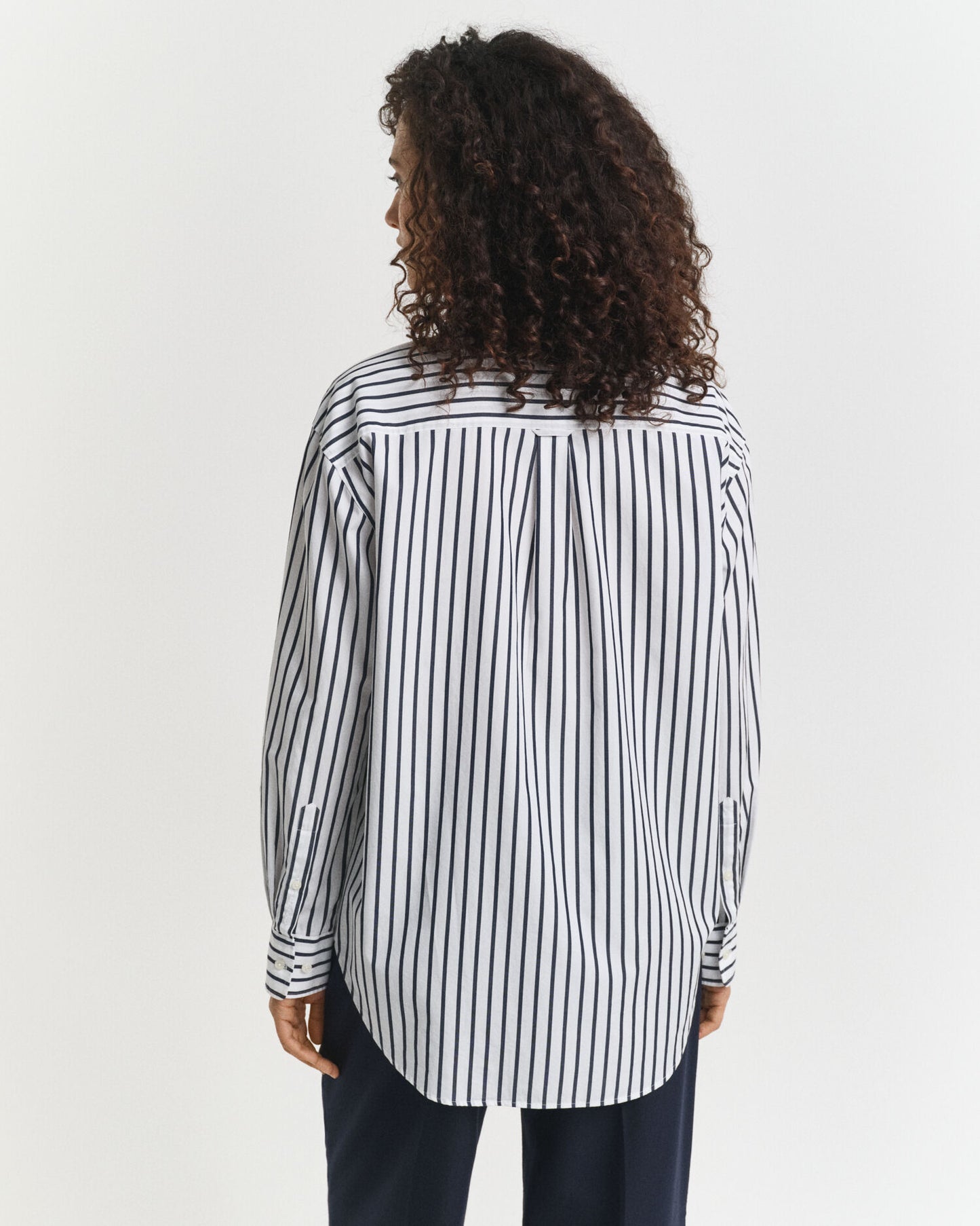 Chemise Popeline Rayée Classique Coupe Décontractée