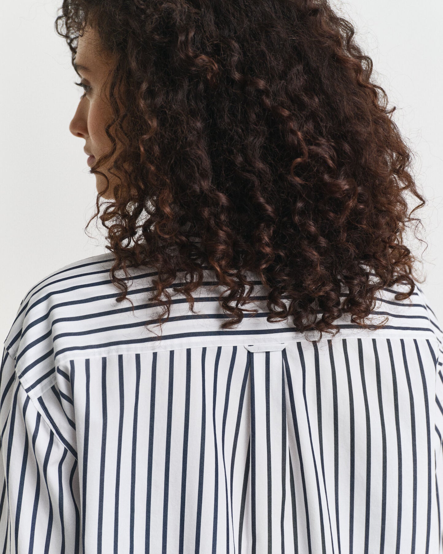Chemise Popeline Rayée Classique Coupe Décontractée