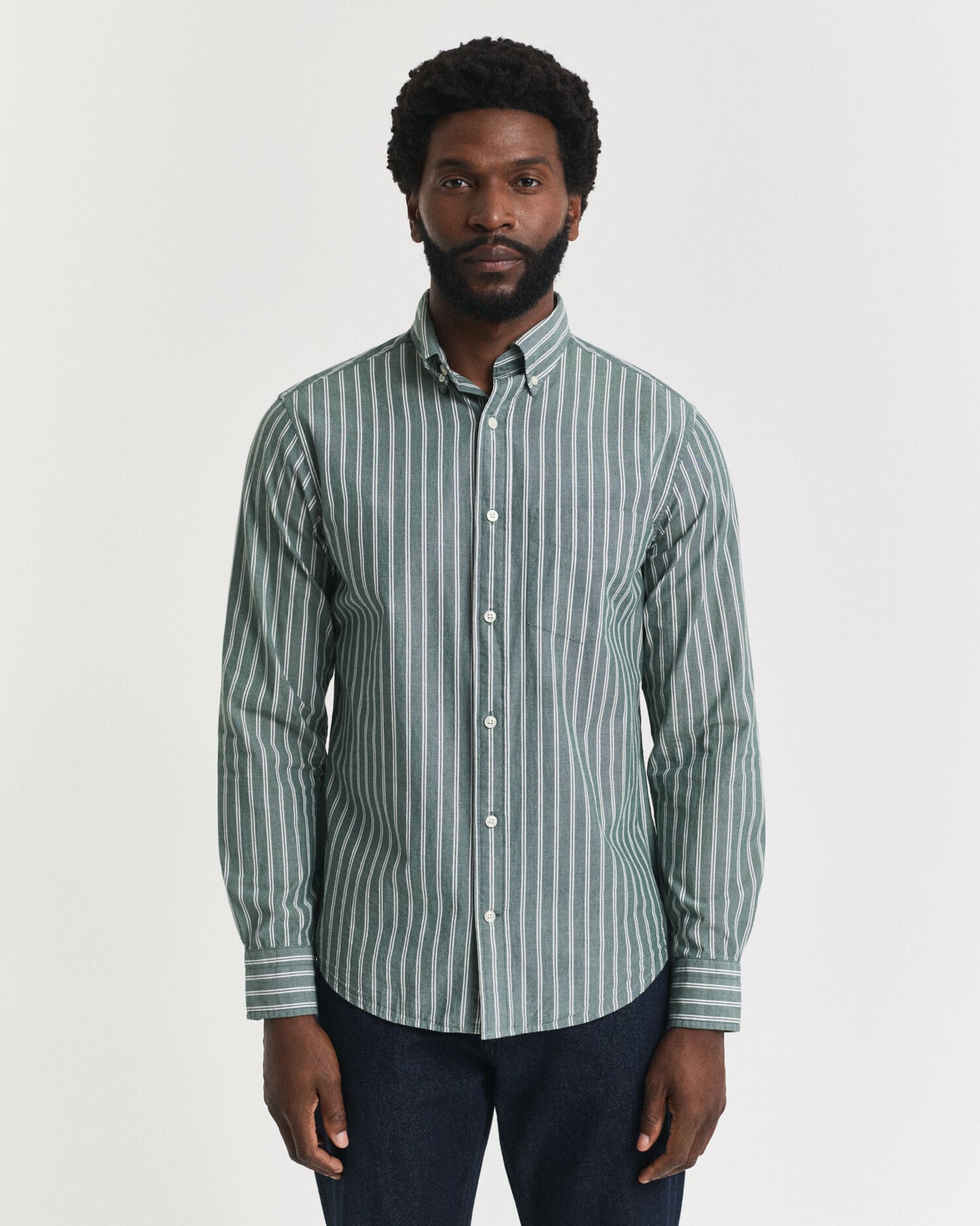 Chemise popeline rayée coupe droite Archive