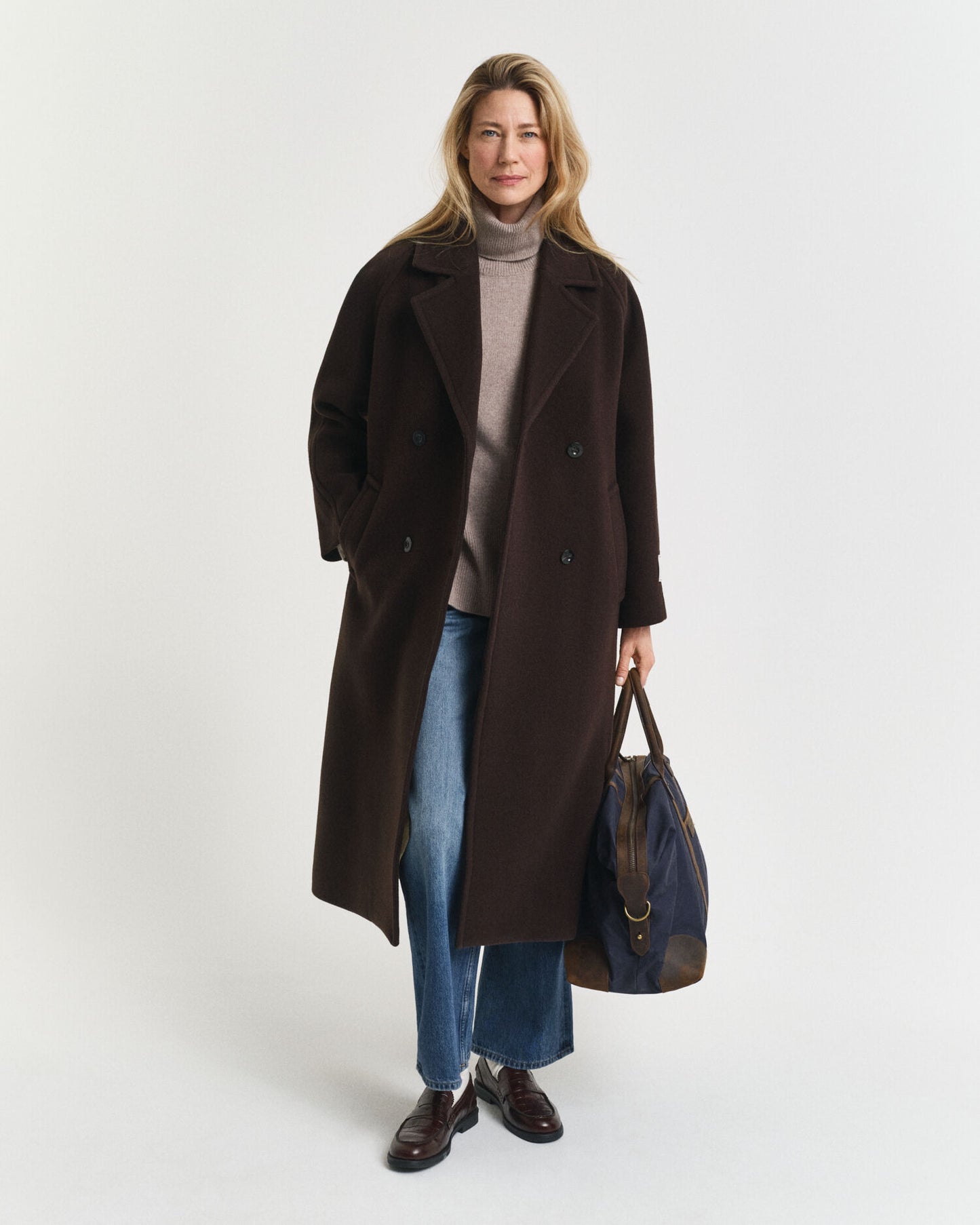 Pull col roulé en doux mélange laine et cachemire