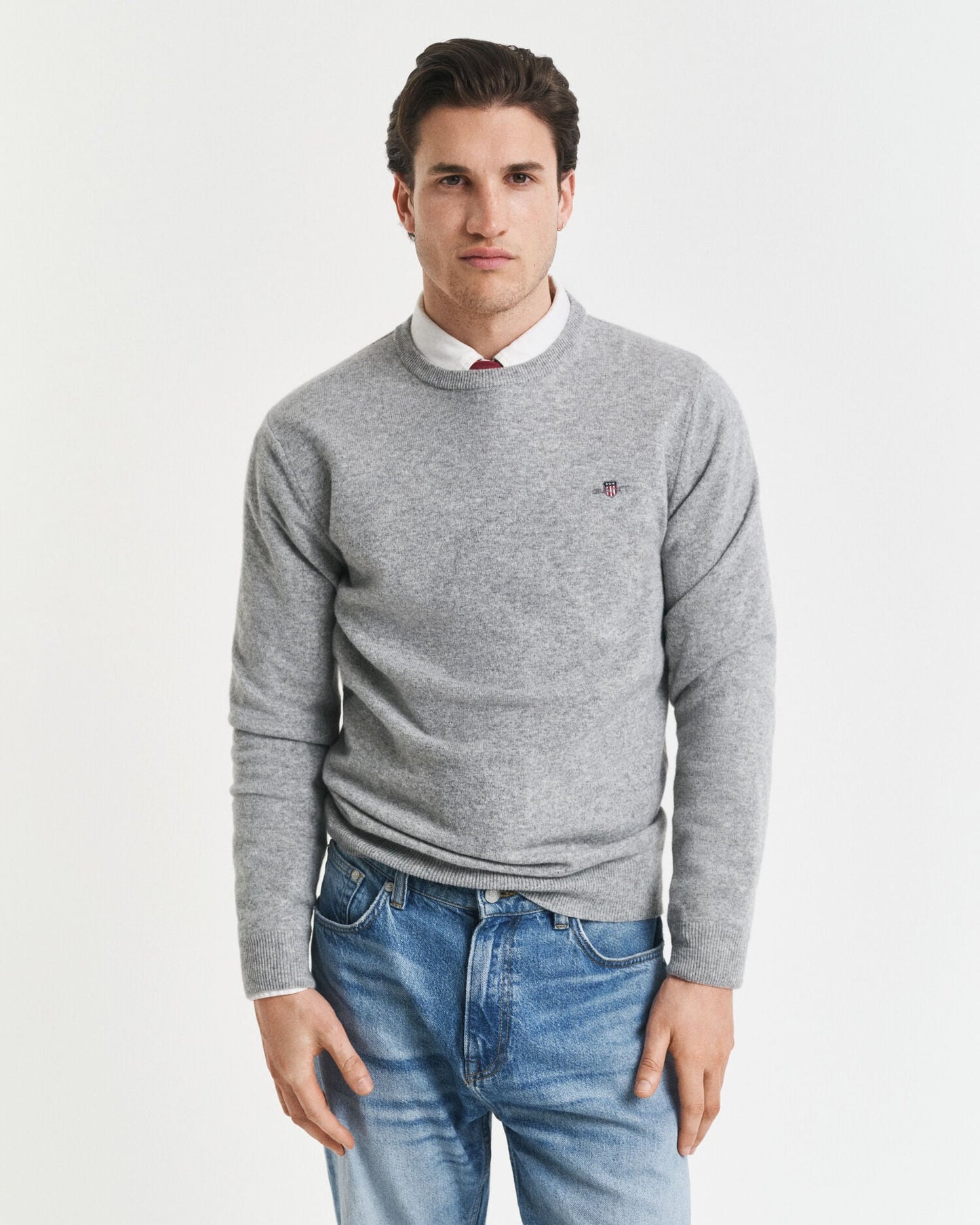 Pull ras du cou en laine d'agneau superfine