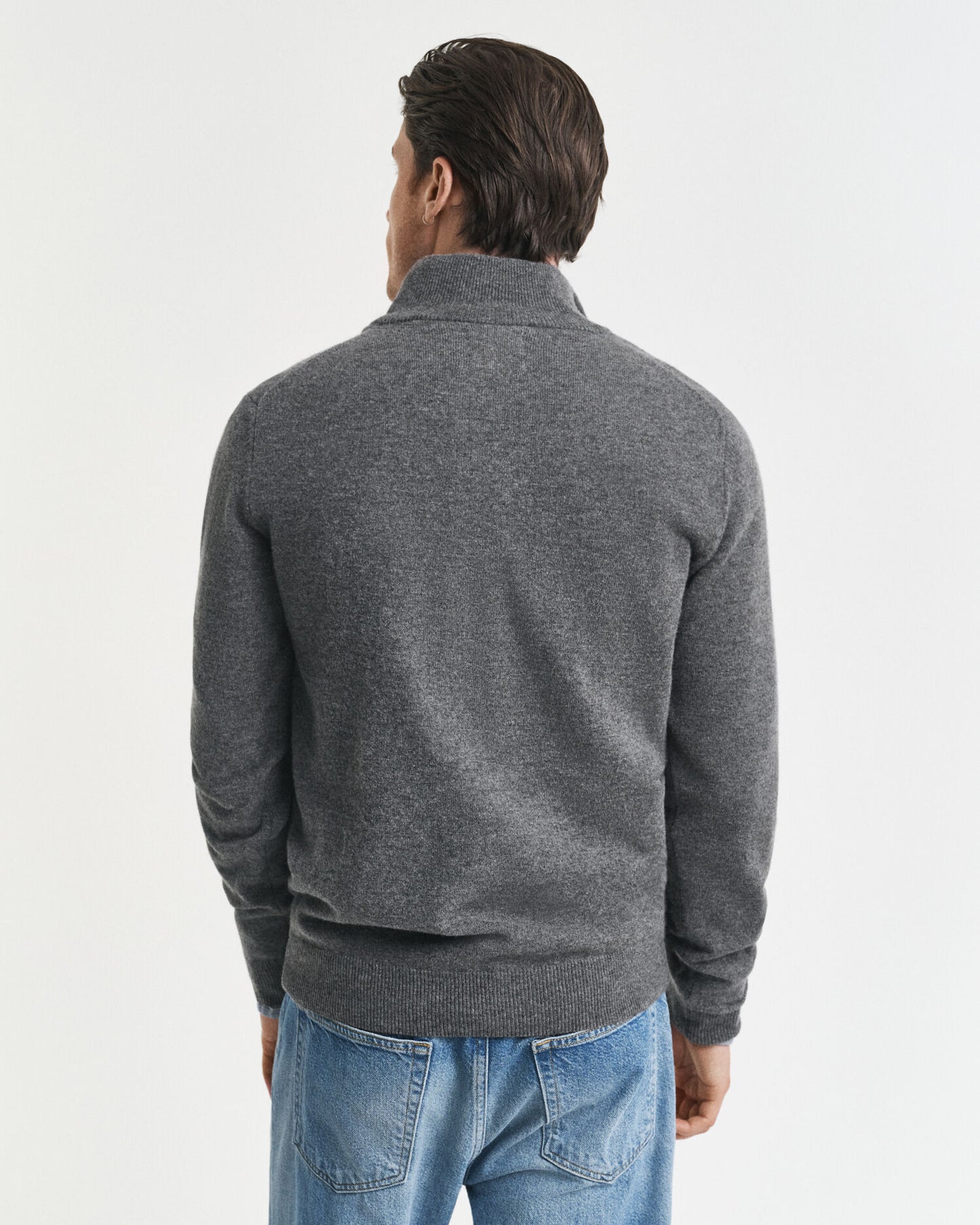 Pull demi-zip en lambswool superfine