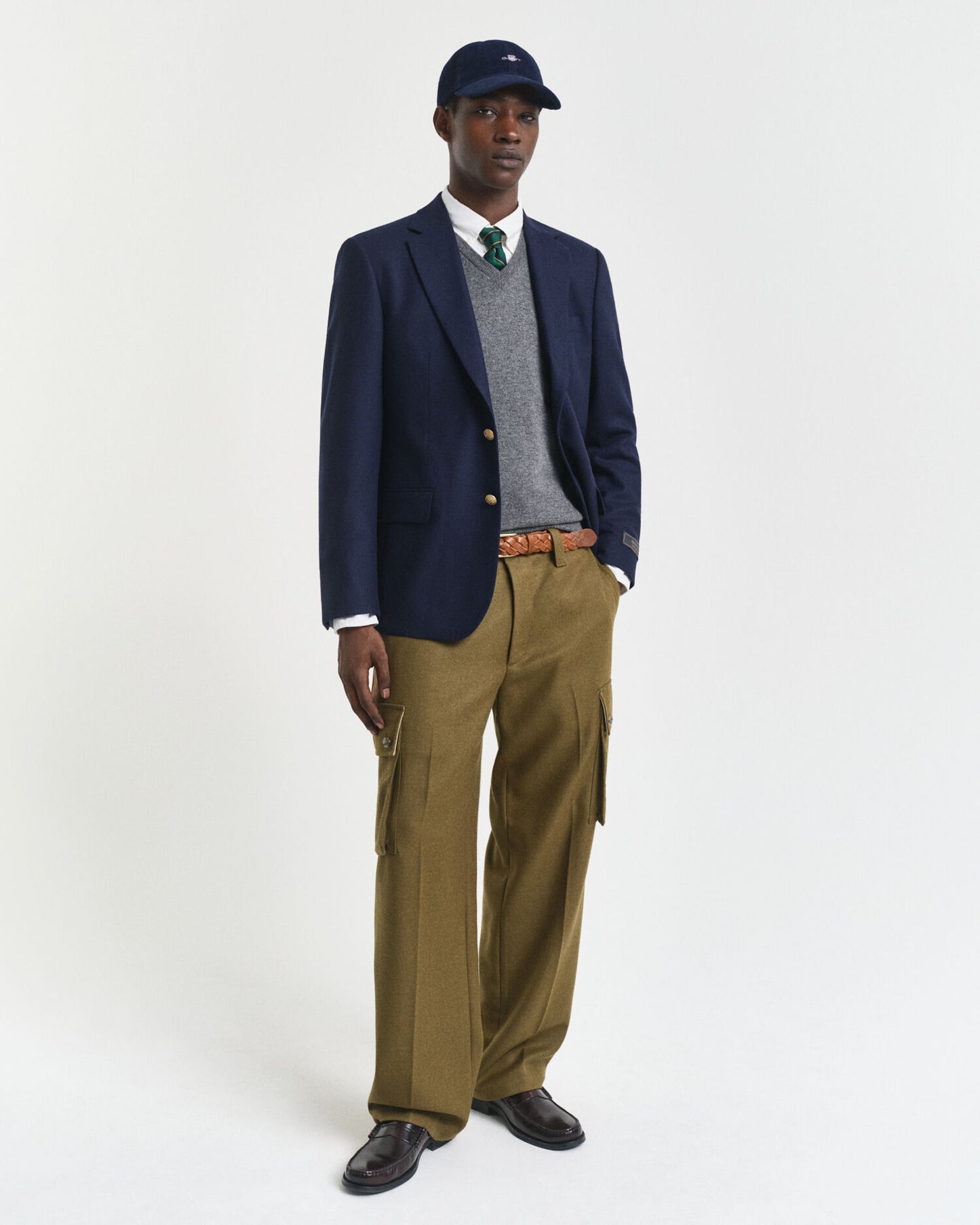 Blazer en flanelle de laine coupe ajustée