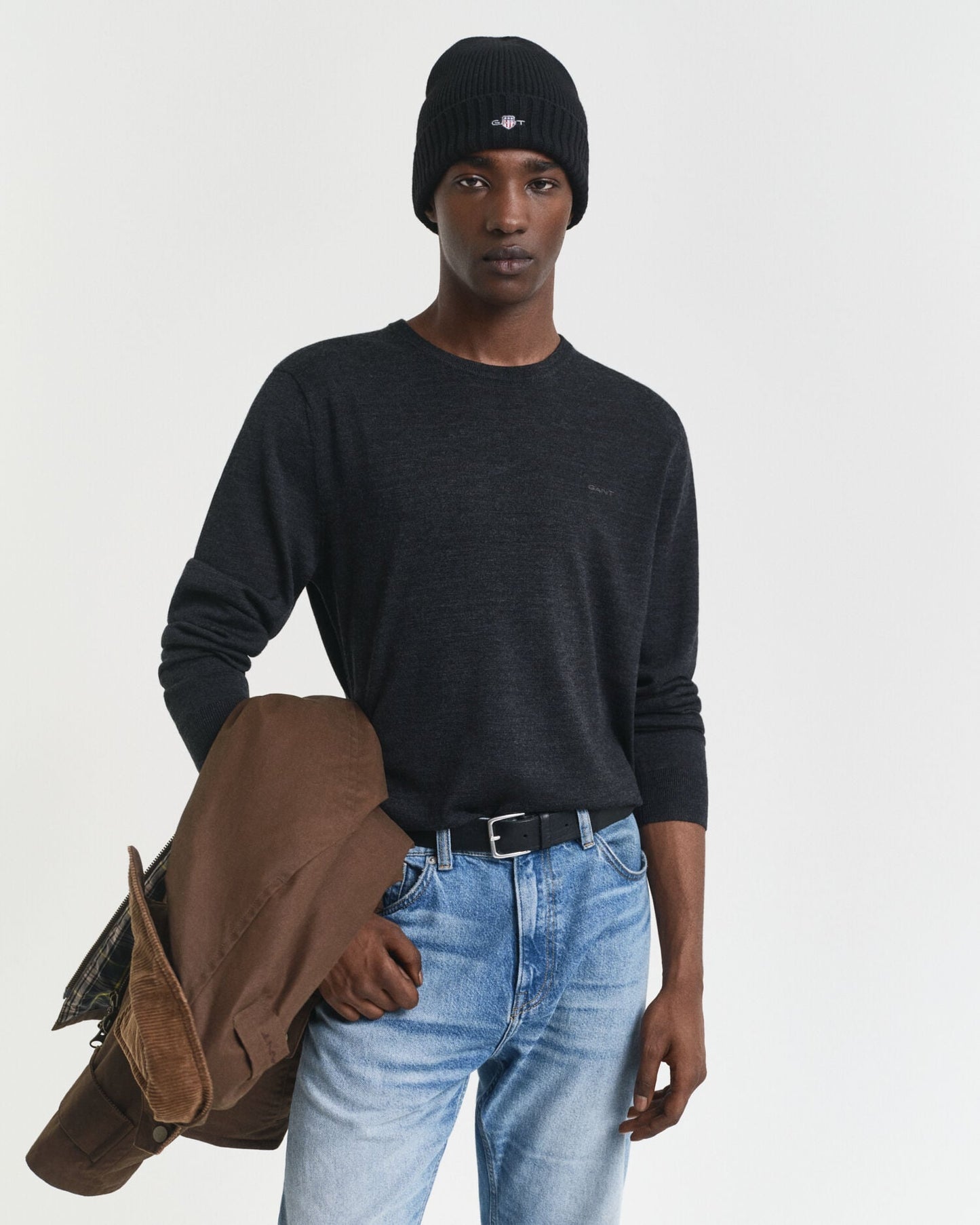 Pullover aus extrafeiner Merinowolle mit Rundhalsausschnitt