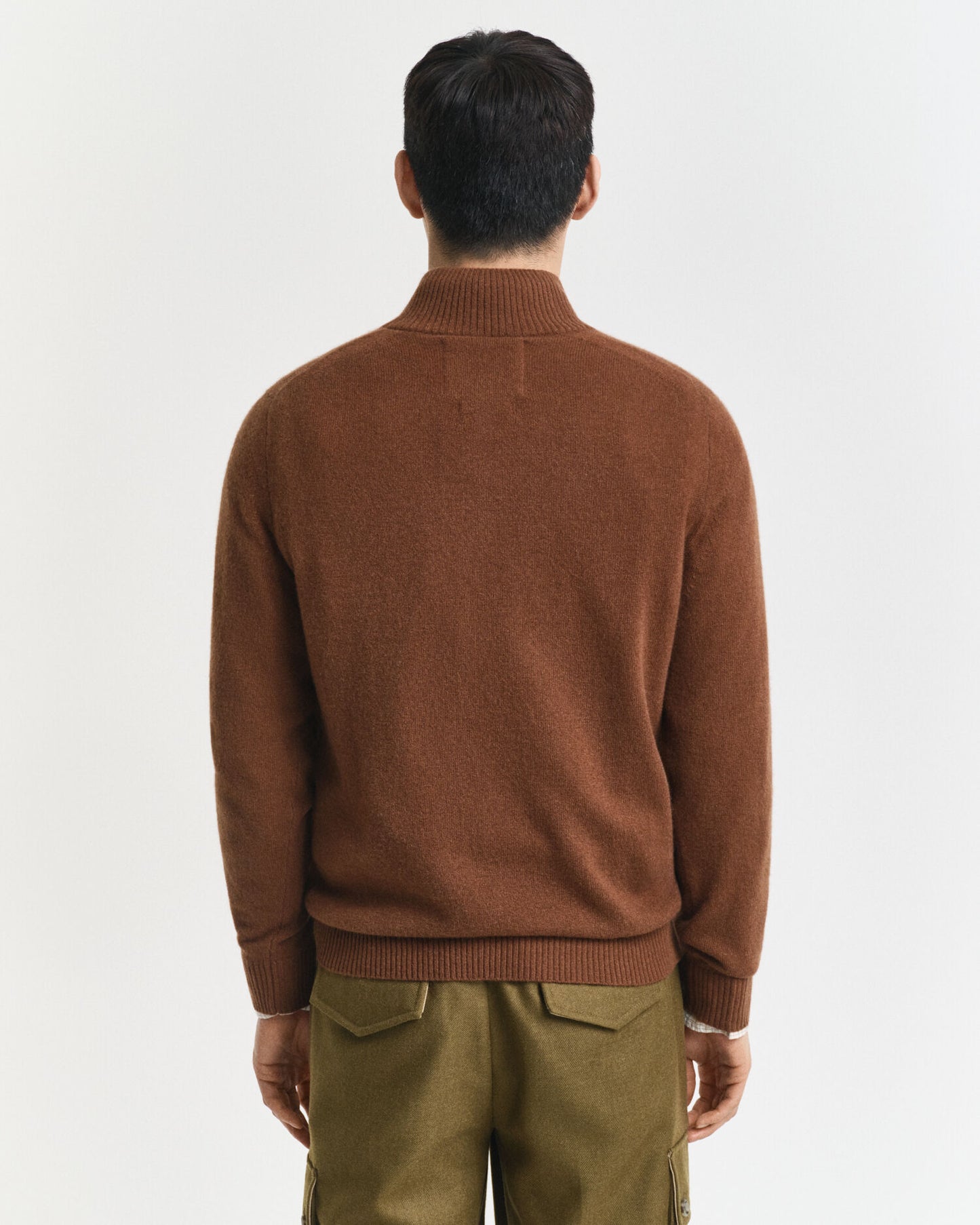 Pull demi-zip en cachemire
