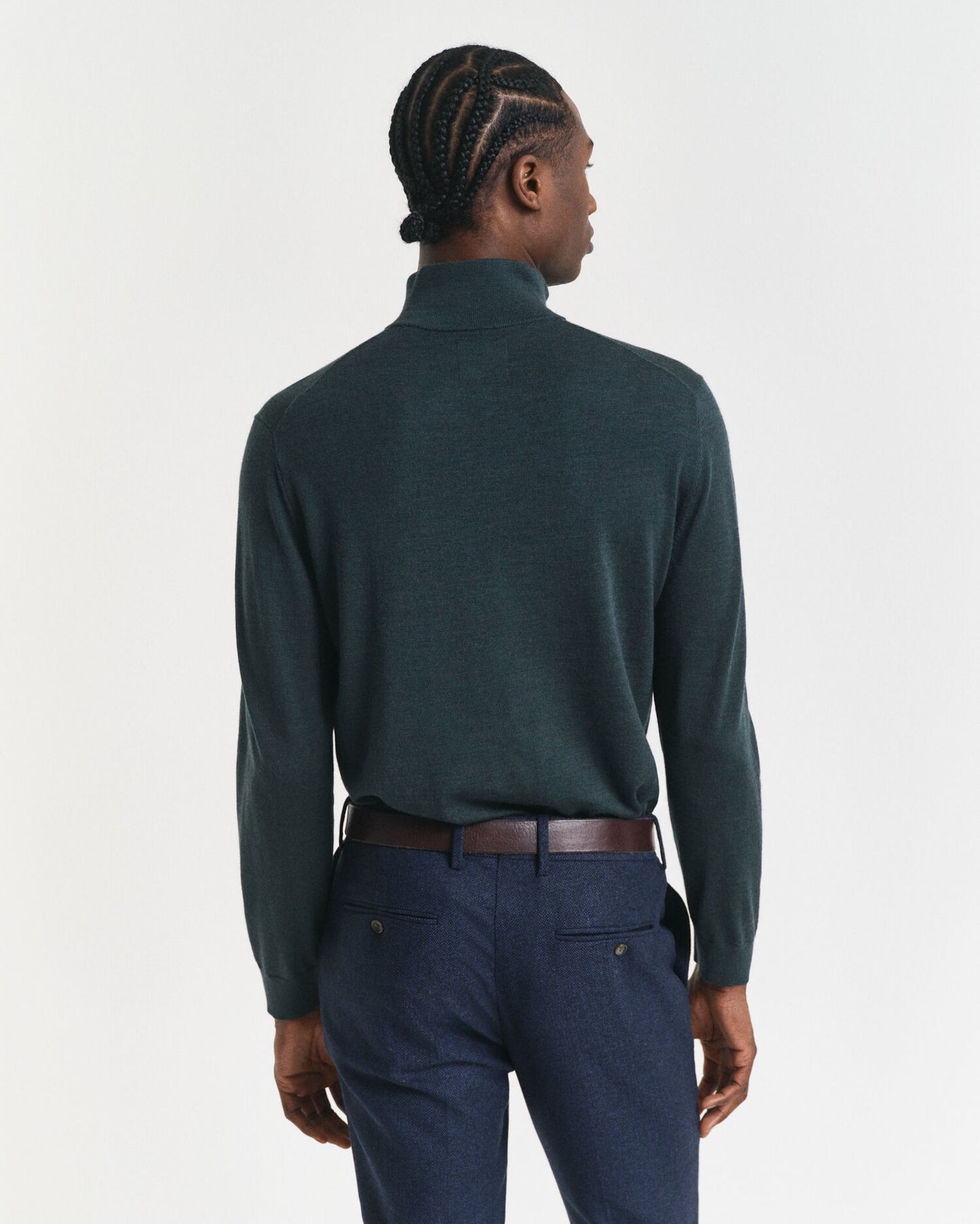 Pull demi-zip en laine mérinos extra fine