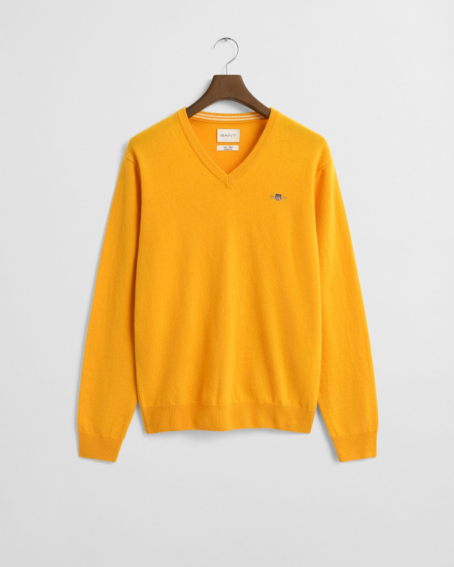 Superfeiner Lammwoll-V-Pullover
